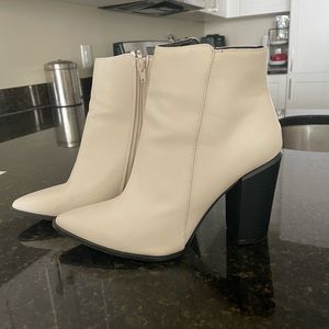 Pointed Toe Block Heel Booties